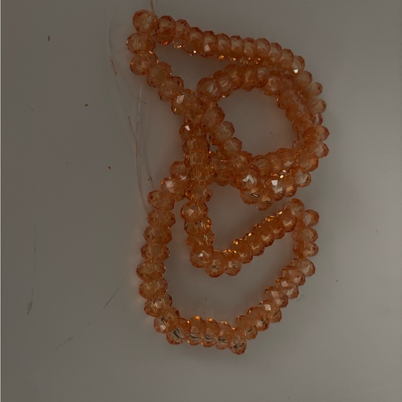 100 Count 14mm Large Orange Crystal Glass Beads - Picture 2 of 7